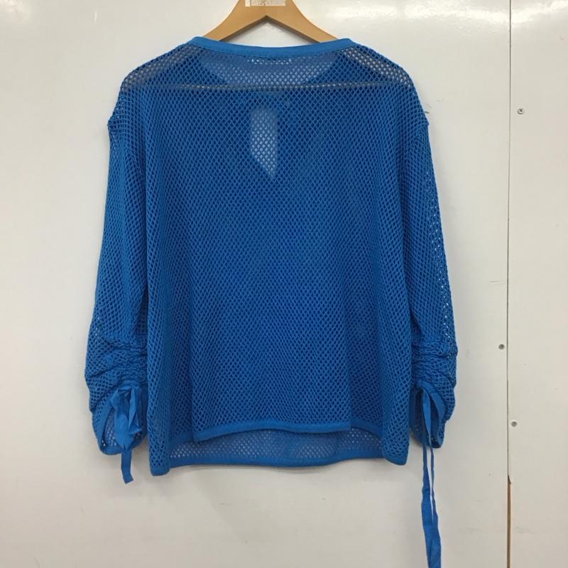 マウジー MOUSSY カットソー 長袖 029HSA80-0091 MESH SKIPPER POJ メッシュスキッパープルオーバー FREE 無地 青 / ブルー / blue レディース USED 古着 中古 10157712