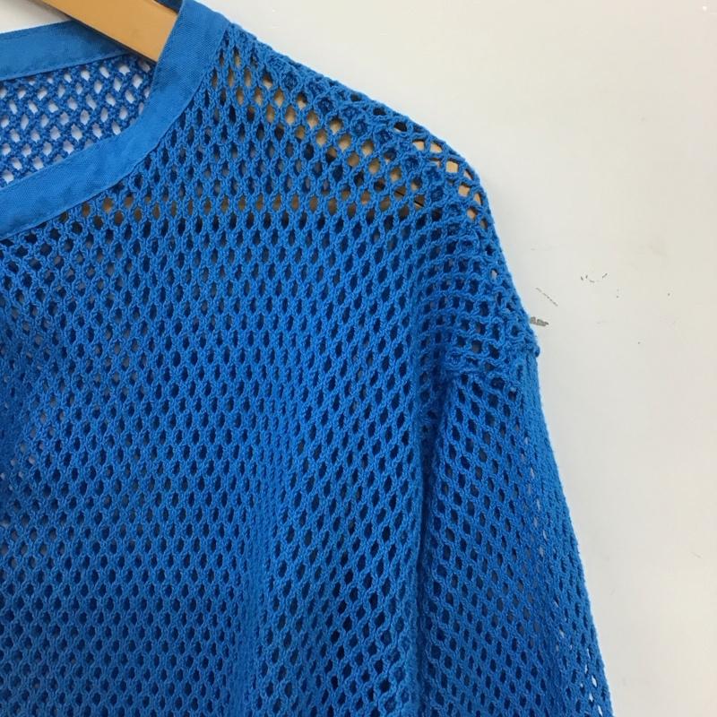 マウジー MOUSSY カットソー 長袖 029HSA80-0091 MESH SKIPPER POJ メッシュスキッパープルオーバー FREE 無地 青 / ブルー / blue レディース USED 古着 中古 10157712