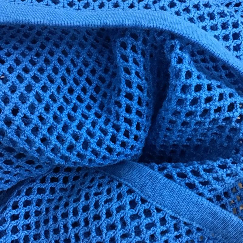 マウジー MOUSSY カットソー 長袖 029HSA80-0091 MESH SKIPPER POJ メッシュスキッパープルオーバー FREE 無地 青 / ブルー / blue レディース USED 古着 中古 10157712