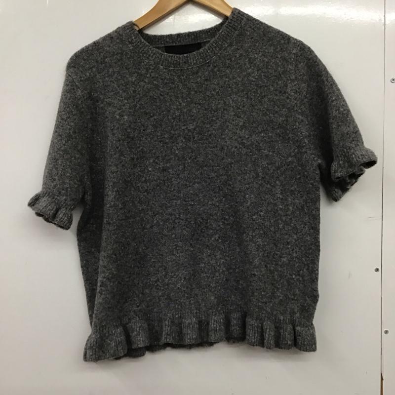 ザラ ZARA ニット、セーター 半袖 M 無地 灰 / グレー / gray レディース USED 古着 中古 10157723
