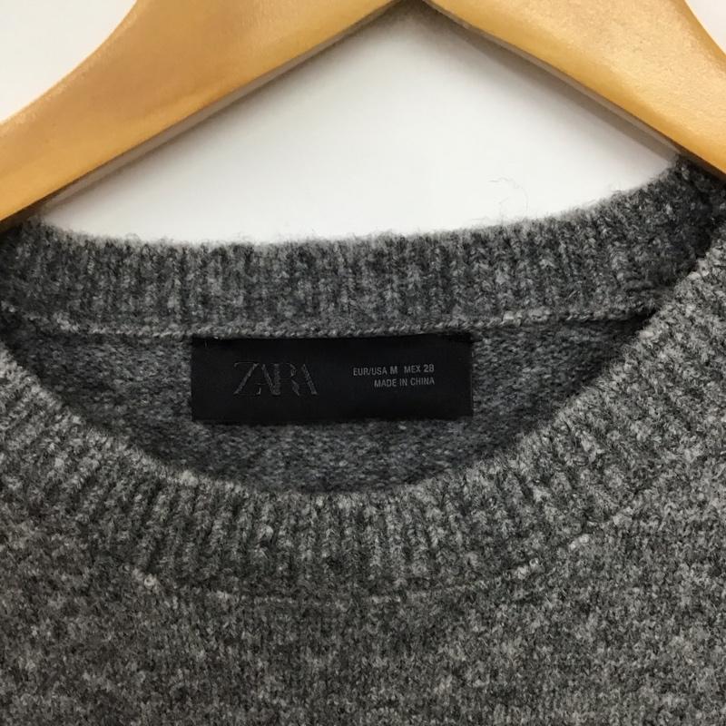 ザラ ZARA ニット、セーター 半袖 M 無地 灰 / グレー / gray レディース USED 古着 中古 10157723