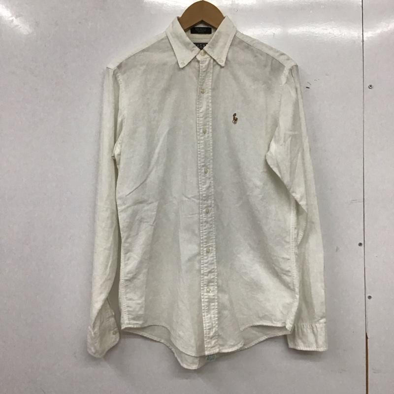 ポロバイラルフローレン Polo by RALPH LAUREN シャツ、ブラウス 長袖 長袖シャツ 無地シャツ カラーシャツ ボタンダウンシャツ ロゴ、文字 白 / ホワイト / white メンズ USED 古着 中古 10157724