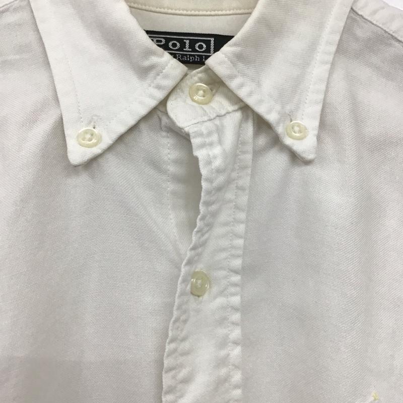 ポロバイラルフローレン Polo by RALPH LAUREN シャツ、ブラウス 長袖 長袖シャツ 無地シャツ カラーシャツ ボタンダウンシャツ ロゴ、文字 白 / ホワイト / white メンズ USED 古着 中古 10157724