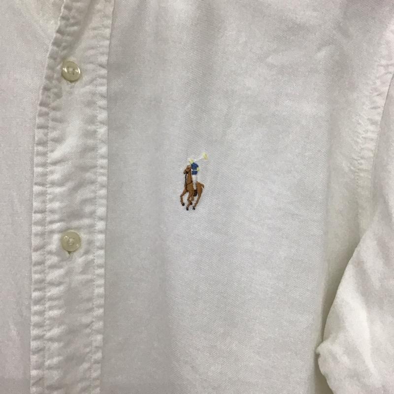 ポロバイラルフローレン Polo by RALPH LAUREN シャツ、ブラウス 長袖 長袖シャツ 無地シャツ カラーシャツ ボタンダウンシャツ ロゴ、文字 白 / ホワイト / white メンズ USED 古着 中古 10157724