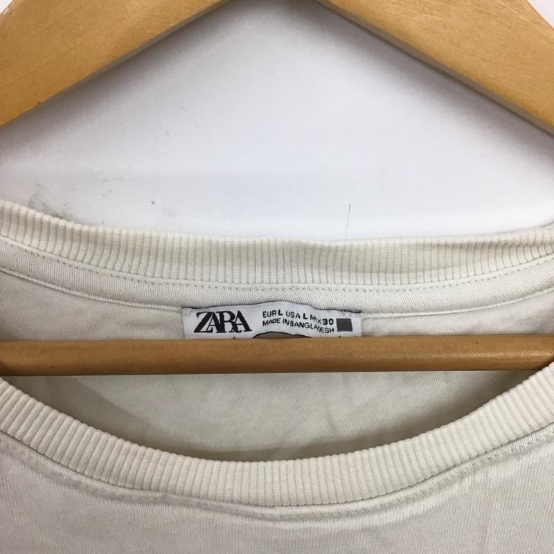 ザラ ZARA カットソー 長袖 L 無地 オフホワイト / オフホワイト / レディース USED 古着 中古 10157725