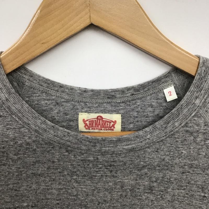ハリウッドランチマーケット H.R MARKET カットソー 長袖 長袖カットソー クルーネックカットソー プリントカットソー 2 無地 灰 / グレー / gray メンズ USED 古着 中古 10157726