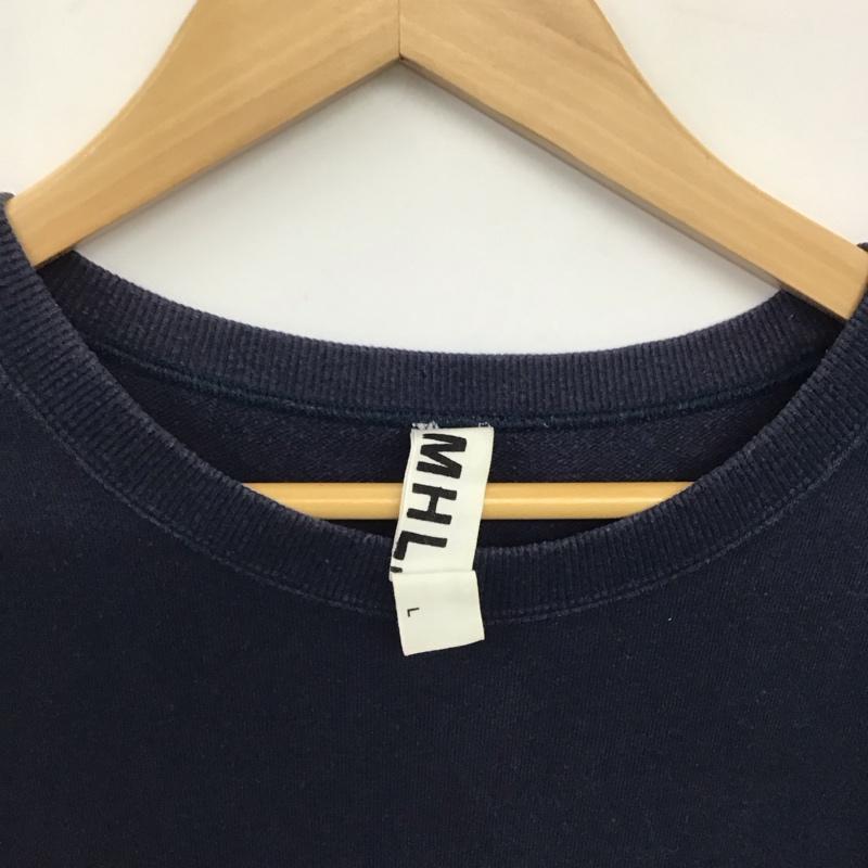 エムエイチエル MHL. Tシャツ 半袖 半袖カットソー プリントTシャツ クルーネックカットソー L ロゴ、文字 紺 / ネイビー / navy メンズ USED 古着 中古 10157727