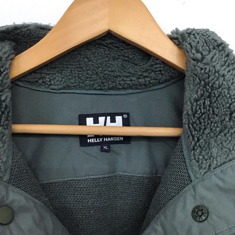 ヘリーハンセン HELLY HANSEN ジャケット、上着 ジャンパー、ブルゾン フリースジャケット プルオーバージャケット XL ロゴ、文字 カーキ / カーキ / khaki メンズ USED 古着 中古 10157731