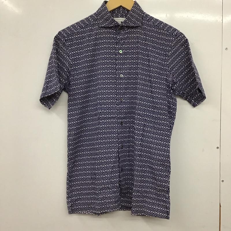 古着 USED シャツ、ブラウス 半袖 半袖シャツ プリントシャツ S プリント 紺 / ネイビー / navy メンズ USED 古着 中古 10157733