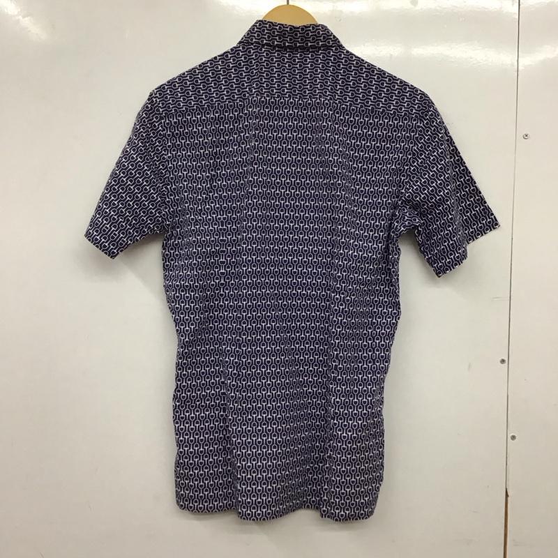 古着 USED シャツ、ブラウス 半袖 半袖シャツ プリントシャツ S プリント 紺 / ネイビー / navy メンズ USED 古着 中古 10157733