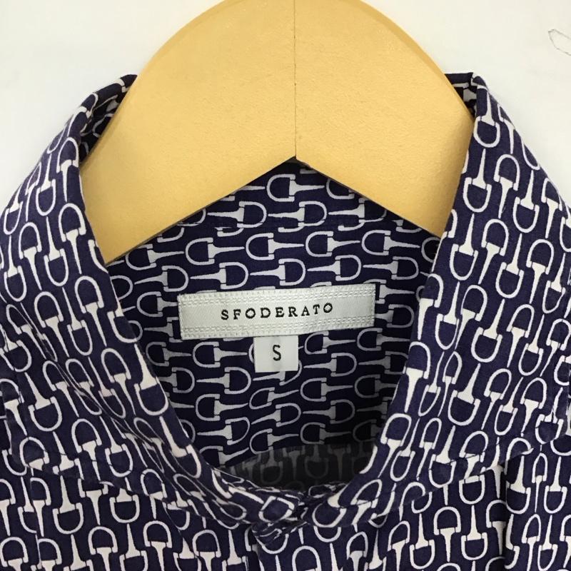 古着 USED シャツ、ブラウス 半袖 半袖シャツ プリントシャツ S プリント 紺 / ネイビー / navy メンズ USED 古着 中古 10157733