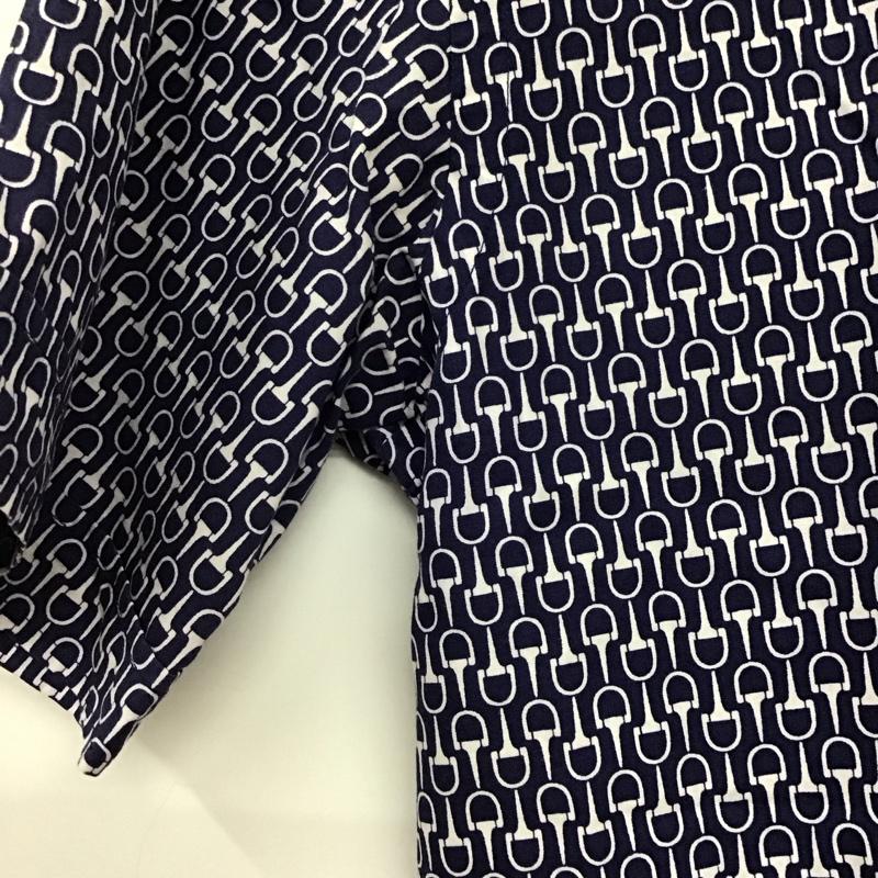 古着 USED シャツ、ブラウス 半袖 半袖シャツ プリントシャツ S プリント 紺 / ネイビー / navy メンズ USED 古着 中古 10157733
