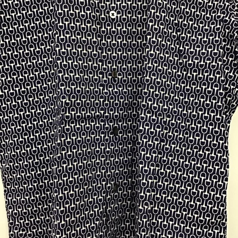 古着 USED シャツ、ブラウス 半袖 半袖シャツ プリントシャツ S プリント 紺 / ネイビー / navy メンズ USED 古着 中古 10157733