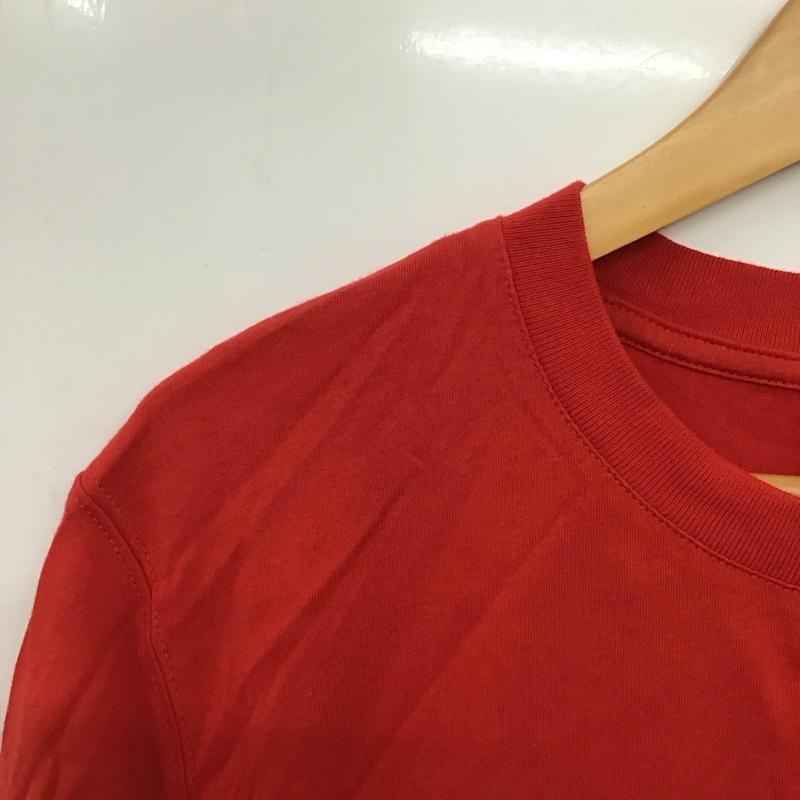 アディダス adidas Tシャツ 半袖 半袖カットソー プリントTシャツ クルーネックカットソー L ロゴ、文字 赤 / レッド / red メンズ USED 古着 中古 10157735