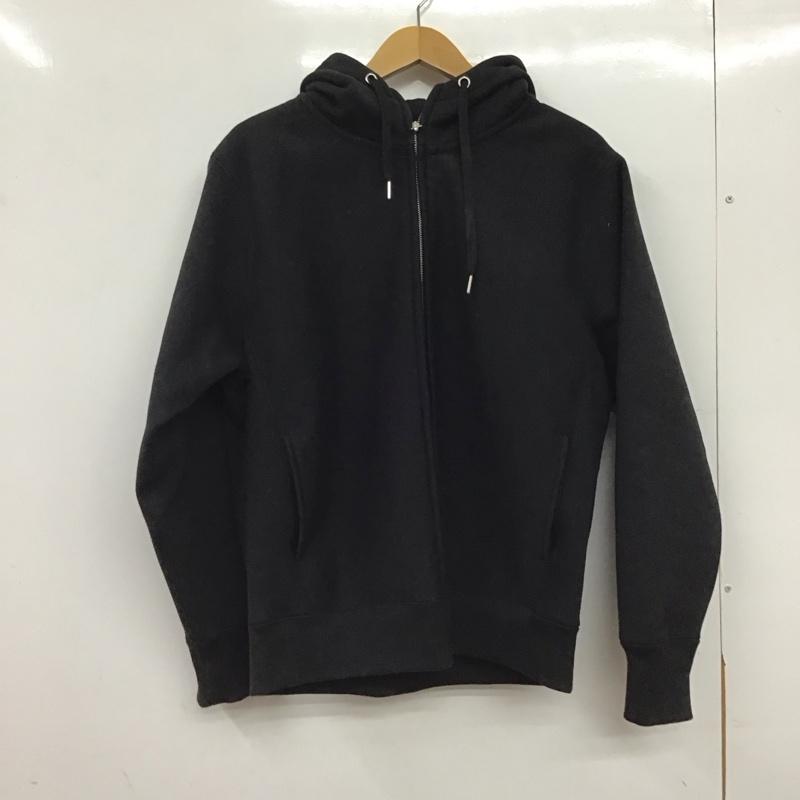 チャンピオン Champion パーカー 長袖 ジップアップ長袖パーカー スウェットパーカー M ロゴ、文字 黒 / ブラック / black メンズ USED 古着 中古 10157736