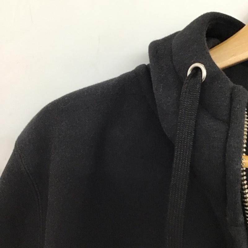 チャンピオン Champion パーカー 長袖 ジップアップ長袖パーカー スウェットパーカー M ロゴ、文字 黒 / ブラック / black メンズ USED 古着 中古 10157736