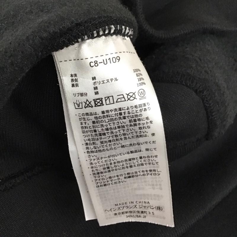 チャンピオン Champion パーカー 長袖 ジップアップ長袖パーカー スウェットパーカー M ロゴ、文字 黒 / ブラック / black メンズ USED 古着 中古 10157736
