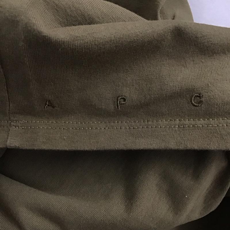 アーペーセー A.P.C. Tシャツ 半袖 半袖カットソー プリントTシャツ クルーネックカットソー M 無地 カーキ / カーキ / khaki メンズ USED 古着 中古 10157737