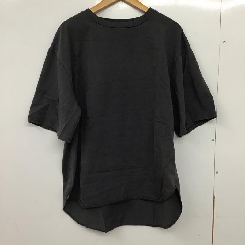 ティティベイト titivate Tシャツ 半袖 半袖カットソー プリントTシャツ クルーネックカットソー M 無地 ダークグレー / ダークグレー / レディース USED 古着 中古 10157739
