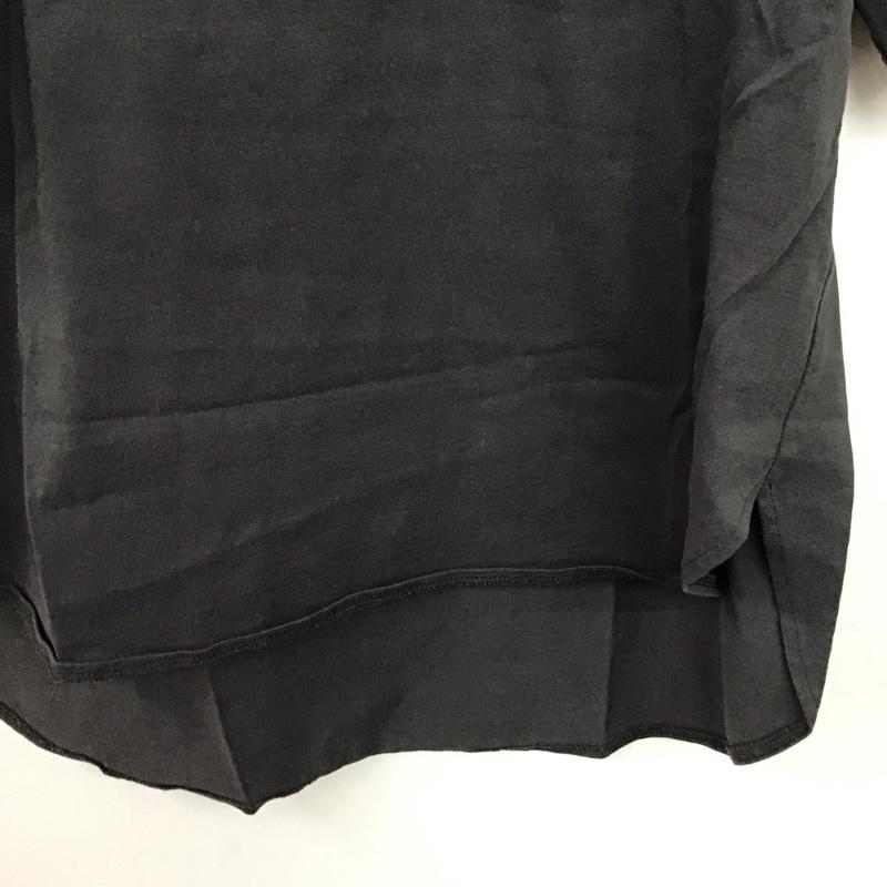 ティティベイト titivate Tシャツ 半袖 半袖カットソー プリントTシャツ クルーネックカットソー M 無地 ダークグレー / ダークグレー / レディース USED 古着 中古 10157739