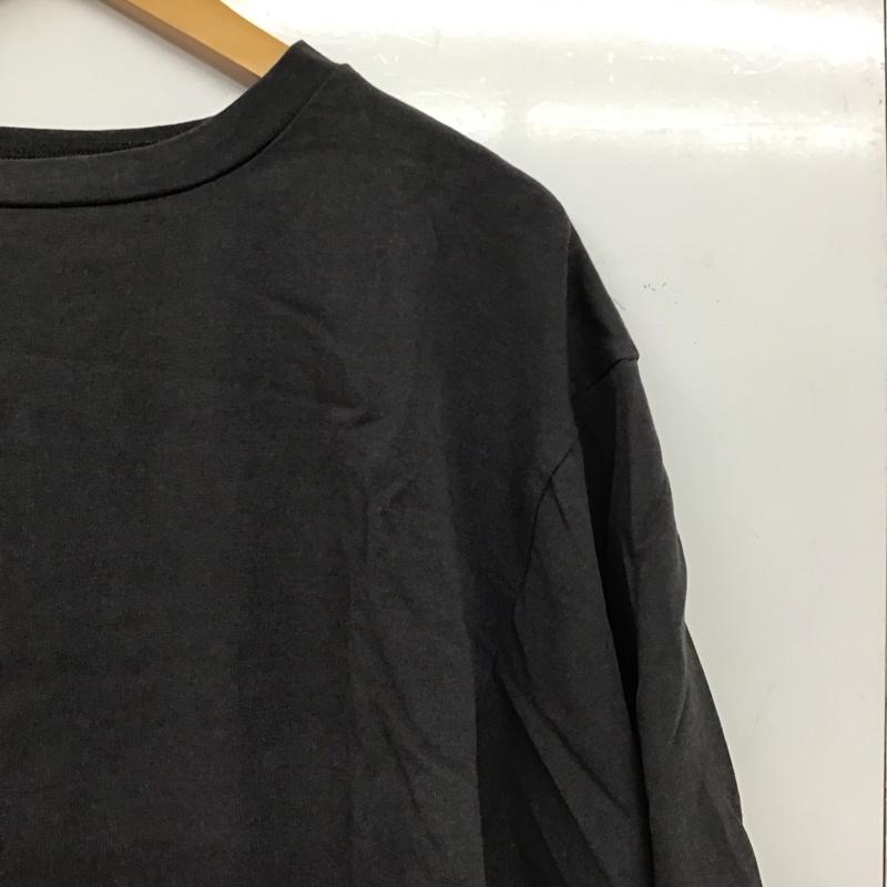 ティティベイト titivate Tシャツ 半袖 半袖カットソー プリントTシャツ クルーネックカットソー M 無地 ダークグレー / ダークグレー / レディース USED 古着 中古 10157739