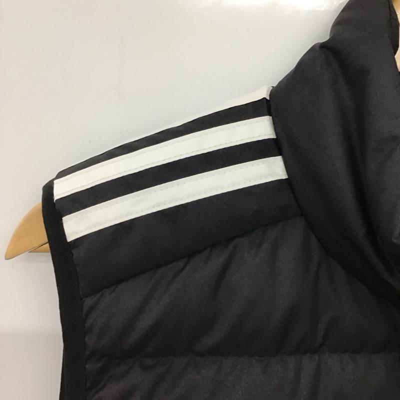 アディダス adidas ベスト ベスト ジップアップベスト ダウンジャケット M ロゴ、文字 黒 / ブラック / black メンズ USED 古着 中古 10157741