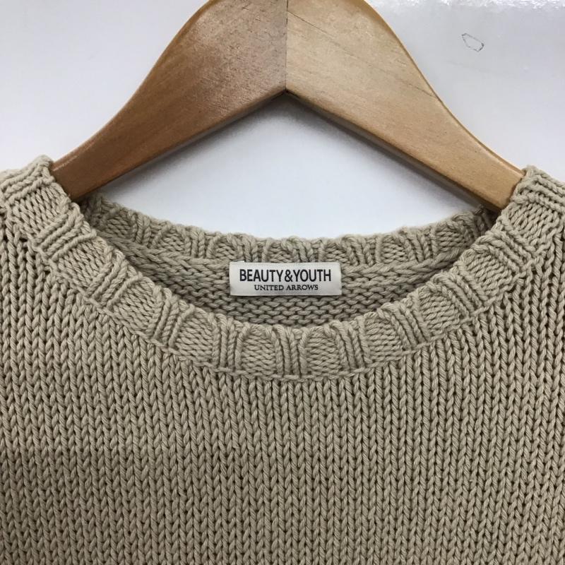 ビューティアンドユースユナイテッドアローズ BEAUTY&YOUTH UNITED ARROWS ニット、セーター 長袖 長袖ニットカットソー クルーネック セーター S 無地 ベージュ / ベージュ / beige メンズ USED 古着 中古 10157743
