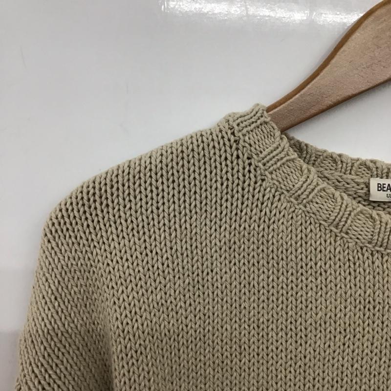 ビューティアンドユースユナイテッドアローズ BEAUTY&YOUTH UNITED ARROWS ニット、セーター 長袖 長袖ニットカットソー クルーネック セーター S 無地 ベージュ / ベージュ / beige メンズ USED 古着 中古 10157743