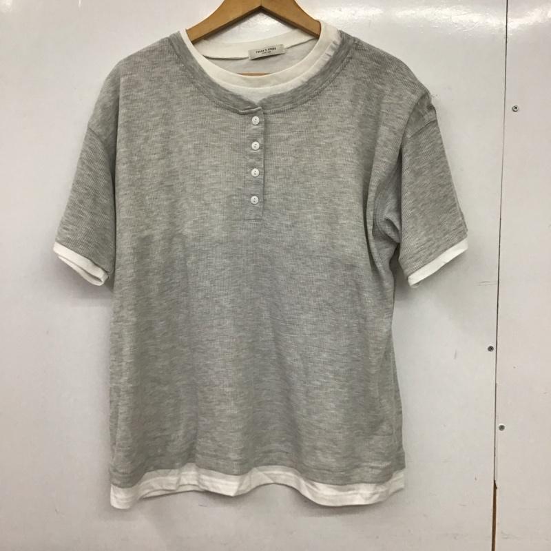 フリークスストア FREAK S STORE カットソー 半袖 半袖カットソー 無地Tシャツ ヘンリーネックカットソー FREE 無地 灰 / グレー / gray メンズ USED 古着 中古 10157746