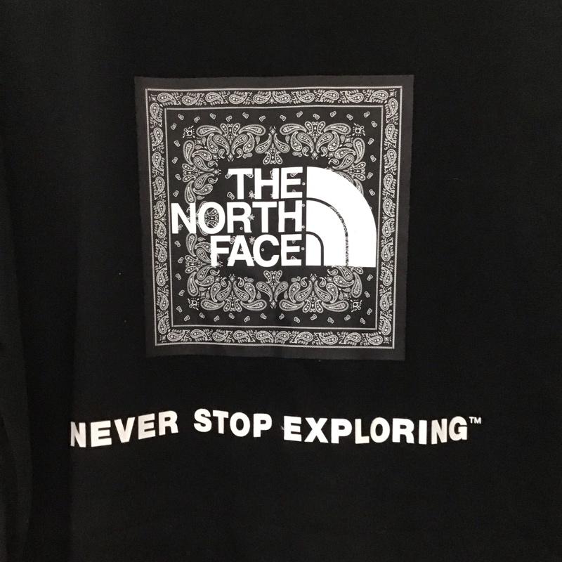 ザノースフェイス THE NORTH FACE Tシャツ 半袖 nt32108 バンダナスクエアロゴ プリントTシャツ L ロゴ、文字 黒 / ブラック / black メンズ USED 古着 中古 10157747