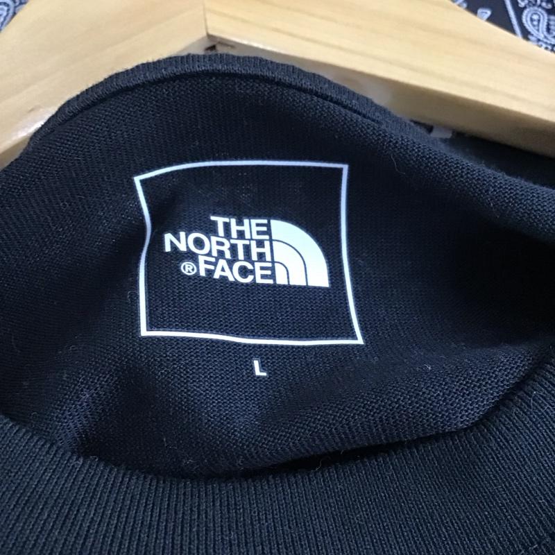 ザノースフェイス THE NORTH FACE Tシャツ 半袖 nt32108 バンダナスクエアロゴ プリントTシャツ L ロゴ、文字 黒 / ブラック / black メンズ USED 古着 中古 10157747