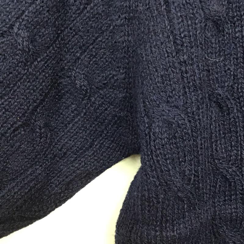 ポロバイラルフローレン Polo by RALPH LAUREN ニット、セーター 長袖 長袖ニットカットソー クルーネック セーター L ロゴ、文字 紺 / ネイビー / navy メンズ USED 古着 中古 10157748