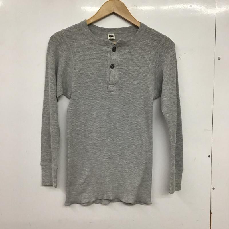 ヘインズ HANES カットソー 長袖 長袖カットソー ヘンリーネックカットソー S 無地 灰 / グレー / gray メンズ USED 古着 中古 10157754