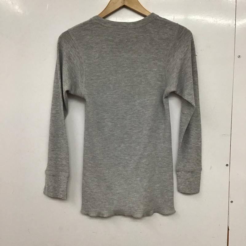 ヘインズ HANES カットソー 長袖 長袖カットソー ヘンリーネックカットソー S 無地 灰 / グレー / gray メンズ USED 古着 中古 10157754
