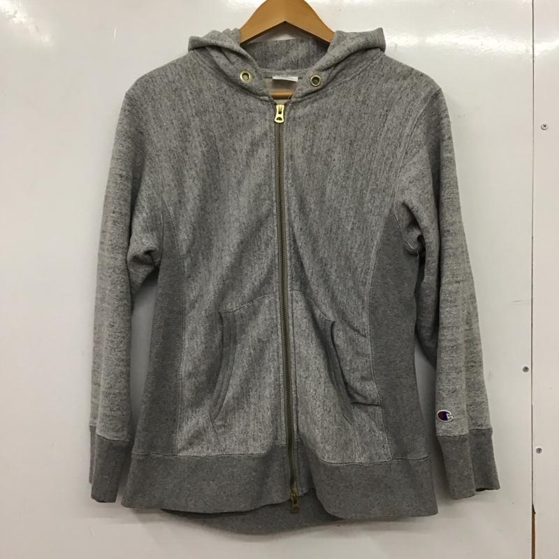 チャンピオン Champion パーカー 長袖 ジップアップパーカー 長袖パーカー カジュアルジャケット M 無地 灰 / グレー / gray メンズ USED 古着 中古 10157758