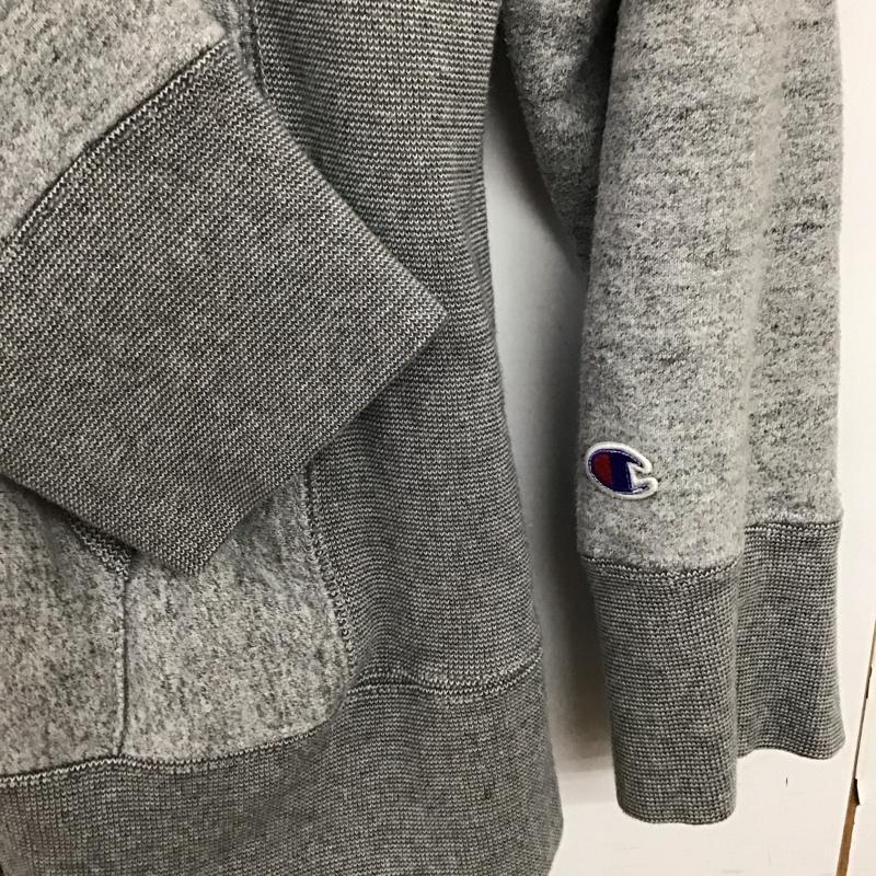 チャンピオン Champion パーカー 長袖 ジップアップパーカー 長袖パーカー カジュアルジャケット M 無地 灰 / グレー / gray メンズ USED 古着 中古 10157758