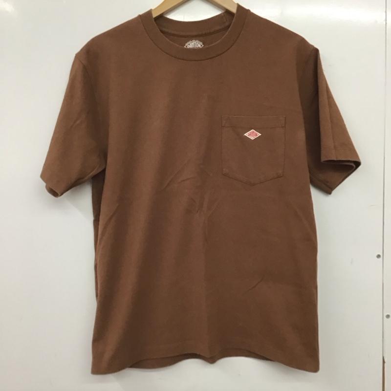 ダントン Danton Tシャツ 半袖 半袖カットソー プリントTシャツ クルーネックカットソー 40 ロゴ、文字 茶 / ブラウン / brown メンズ USED 古着 中古 10157759