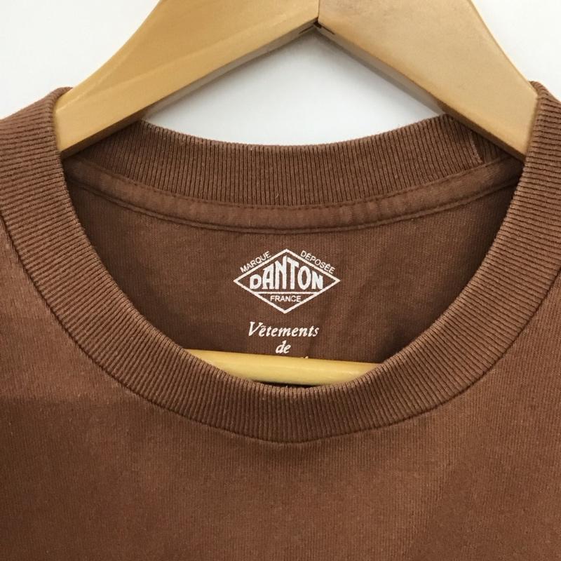 ダントン Danton Tシャツ 半袖 半袖カットソー プリントTシャツ クルーネックカットソー 40 ロゴ、文字 茶 / ブラウン / brown メンズ USED 古着 中古 10157759