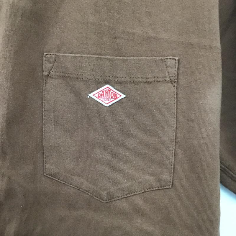 ダントン Danton Tシャツ 半袖 半袖カットソー プリントTシャツ クルーネックカットソー 40 ロゴ、文字 茶 / ブラウン / brown メンズ USED 古着 中古 10157759