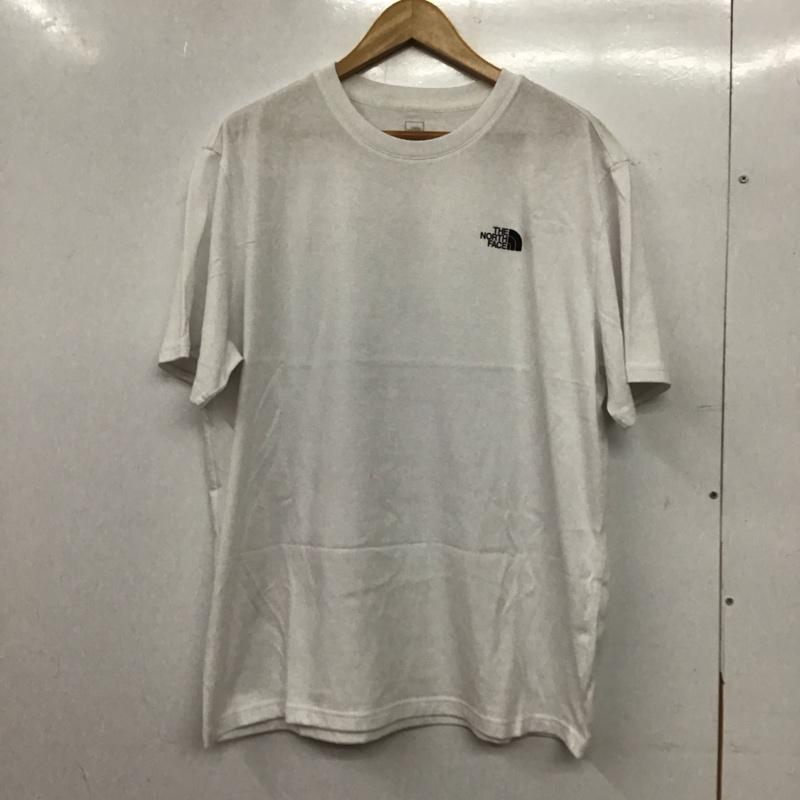 ザノースフェイス THE NORTH FACE Tシャツ 半袖 半袖カットソー プリントTシャツ クルーネックカットソー XXL ロゴ、文字 白 / ホワイト / white メンズ USED 古着 中古 10157761