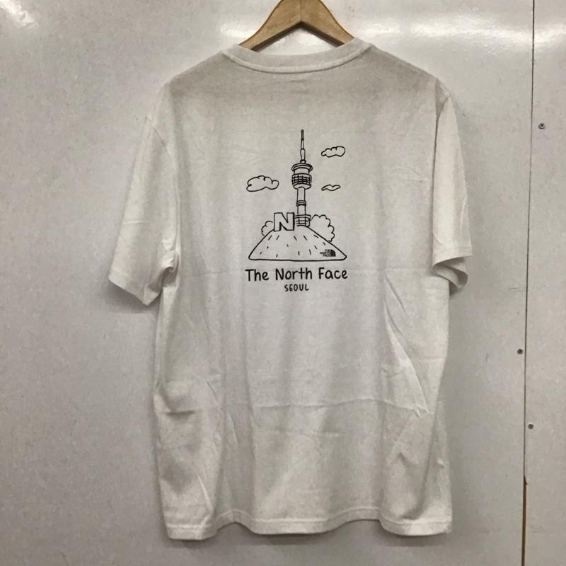ザノースフェイス THE NORTH FACE Tシャツ 半袖 半袖カットソー プリントTシャツ クルーネックカットソー XXL ロゴ、文字 白 / ホワイト / white メンズ USED 古着 中古 10157761