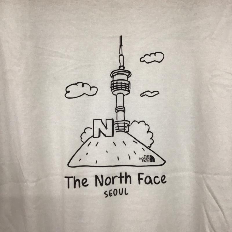 ザノースフェイス THE NORTH FACE Tシャツ 半袖 半袖カットソー プリントTシャツ クルーネックカットソー XXL ロゴ、文字 白 / ホワイト / white メンズ USED 古着 中古 10157761