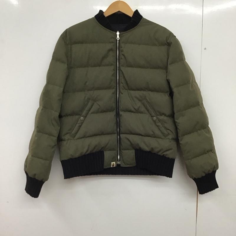アベイシングエイプ A BATHING APE ジャケット、上着 ジャンパー、ブルゾン ジップアップジャケット ナイロンジャケット アウター M 無地 カーキ / カーキ / khaki メンズ USED 古着 中古 10157765