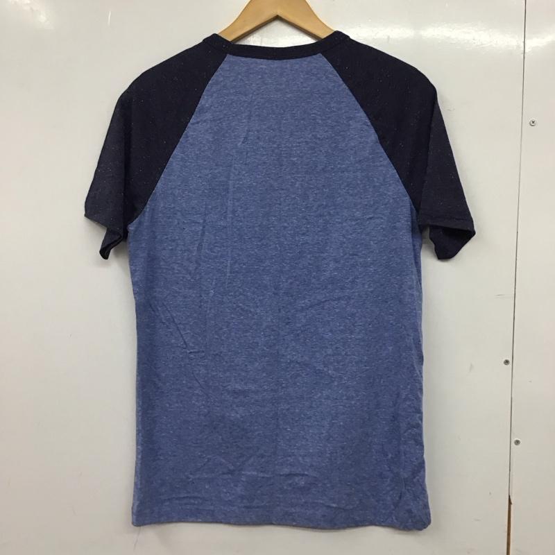 古着 USED Tシャツ 半袖 半袖カットソー プリントTシャツ クルーネックカットソー S プリント 紺 / ネイビー / navy X 水色 / ライトブルー / メンズ USED 古着 中古 10157767