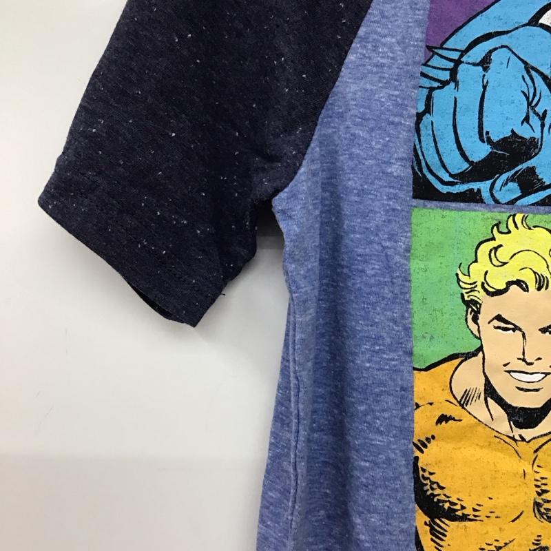 古着 USED Tシャツ 半袖 半袖カットソー プリントTシャツ クルーネックカットソー S プリント 紺 / ネイビー / navy X 水色 / ライトブルー / メンズ USED 古着 中古 10157767