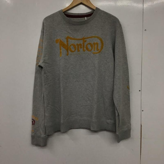 ノートン Norton トレーナー 長袖 長袖トレーナー スウェット クルーネック プルオーバー XL ロゴ、文字 灰 / グレー / gray メンズ USED 古着 中古 10157768