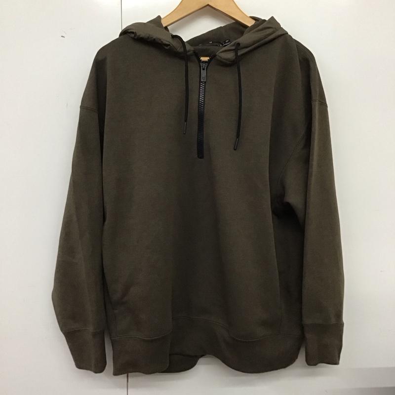 ユニクロ UNIQLO パーカー 長袖 長袖パーカー プルオーバーパーカー スウェット L 無地 ダークブラウン / ダークブラウン / メンズ USED 古着 中古 10157769