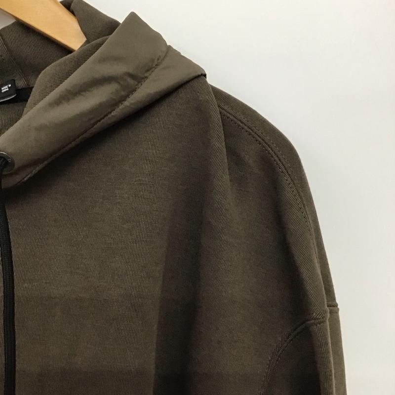 ユニクロ UNIQLO パーカー 長袖 長袖パーカー プルオーバーパーカー スウェット L 無地 ダークブラウン / ダークブラウン / メンズ USED 古着 中古 10157769