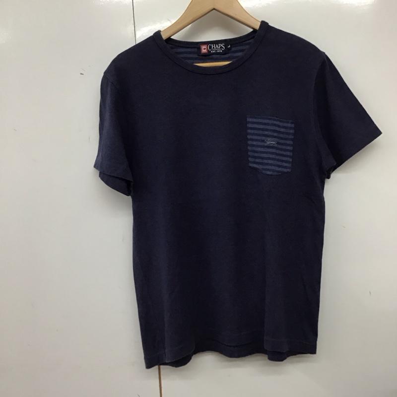 チャップス CHAPS Tシャツ 半袖 半袖カットソー プリントTシャツ クルーネックカットソー L ロゴ、文字 紺 / ネイビー / navy メンズ USED 古着 中古 10157770