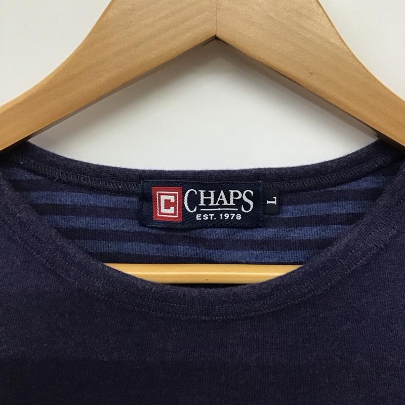 チャップス CHAPS Tシャツ 半袖 半袖カットソー プリントTシャツ クルーネックカットソー L ロゴ、文字 紺 / ネイビー / navy メンズ USED 古着 中古 10157770